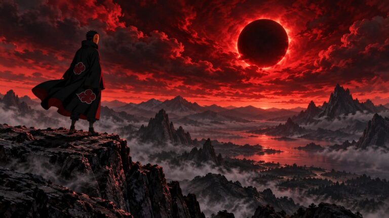 Fondo de pantalla obito eclipse carmesi