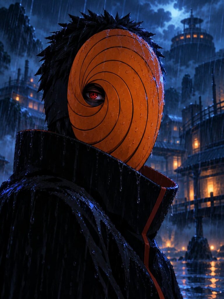 Fondo de pantalla obito lluvia