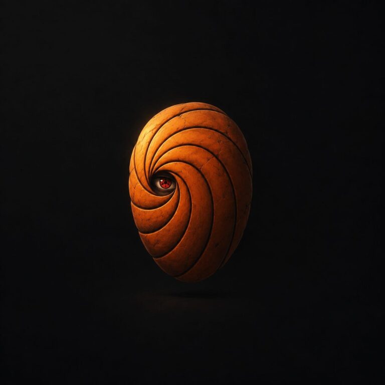 Fondo de pantalla obito mascara minimalista