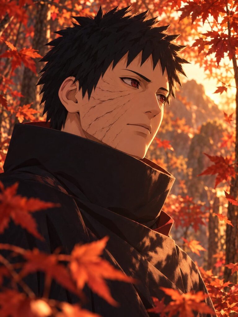 Fondo de pantalla obito retrato otono