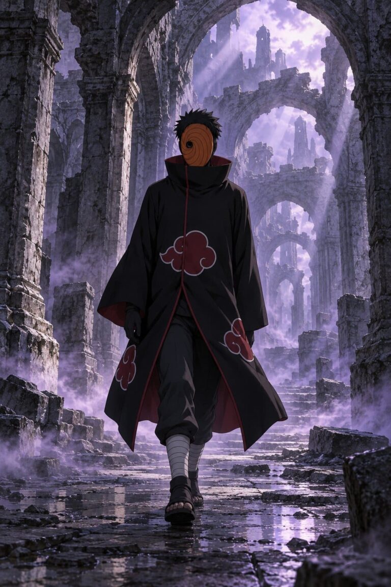 Fondo de pantalla obito ruinas