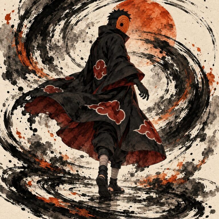 Fondo de pantalla obito tinta espiral