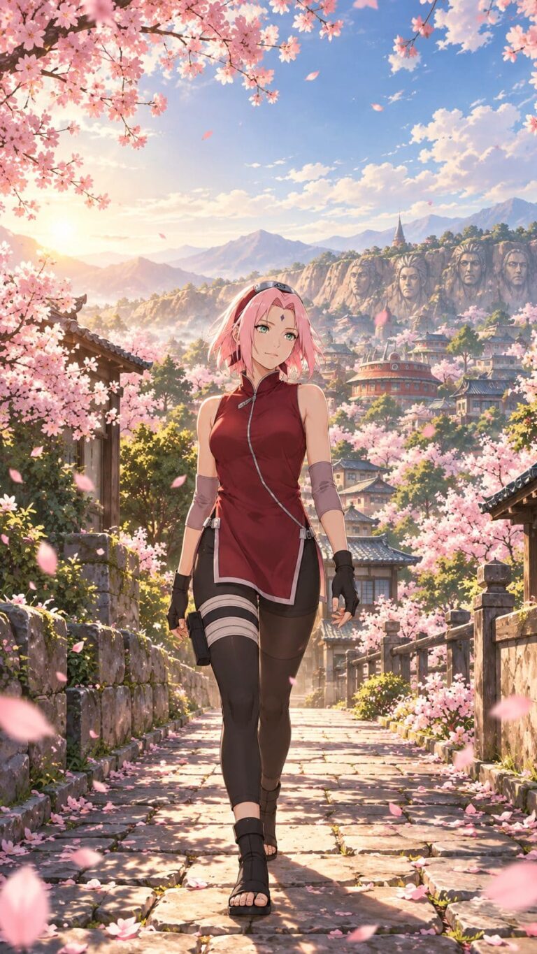 Fondo de pantalla sakura cerezos amanecer