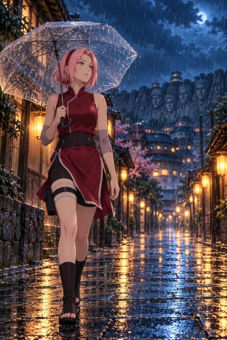 Fondo de pantalla sakura lluvia