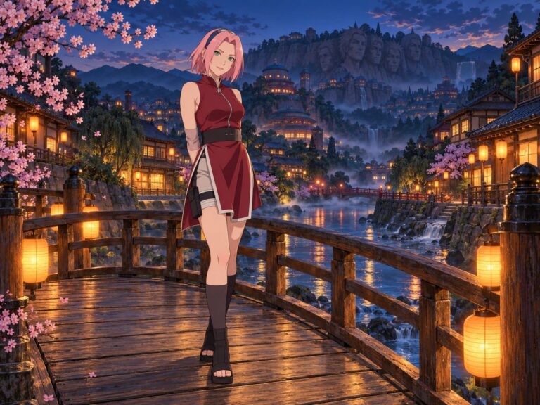 Fondo de pantalla sakura puente