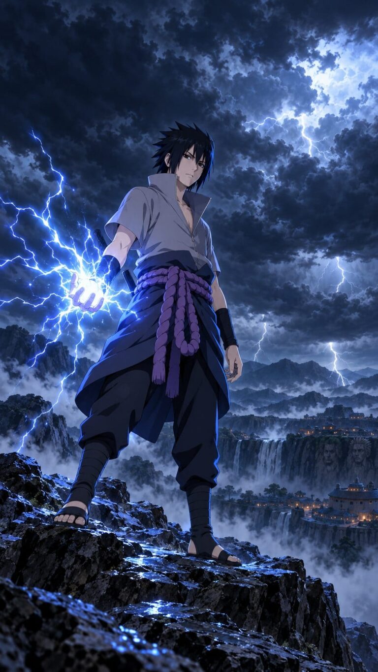 Fondo de pantalla sasuke chidori tormenta