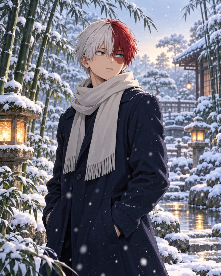 Fondo de pantalla todoroki jardin de invierno
