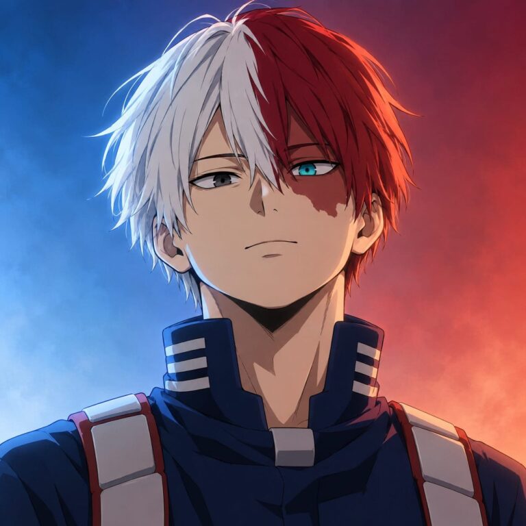 Fondo de pantalla todoroki retrato bicolor