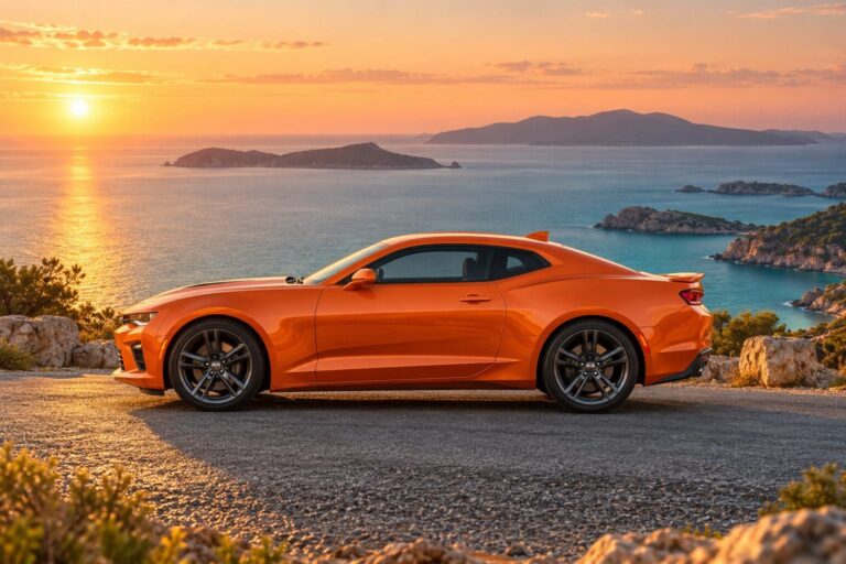Fondo pantalla camaro naranja costa