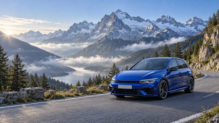 Fondo pantalla volkswagen golf r carretera alpina