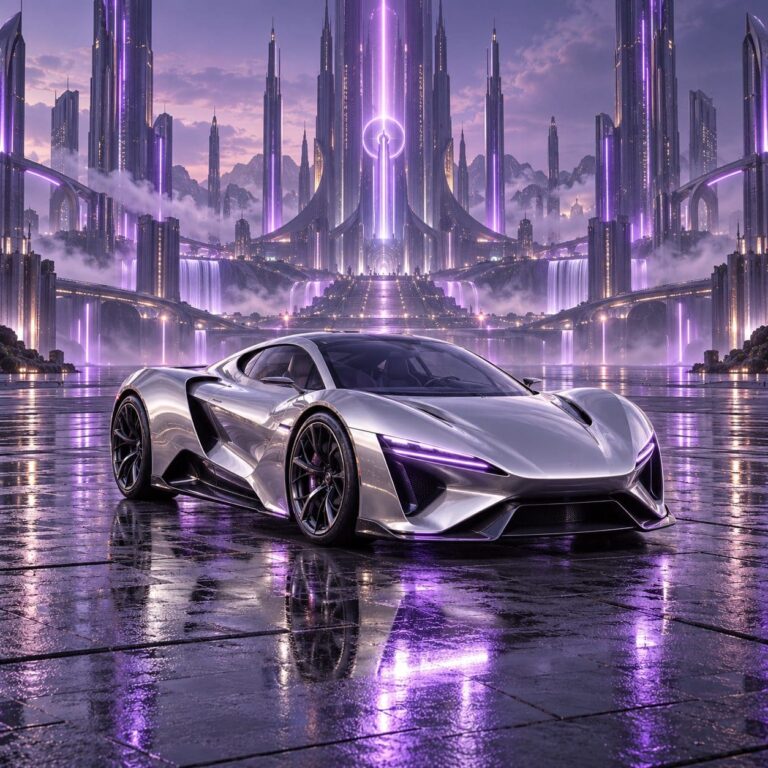 Fondos carros deportivo futurista ciudad