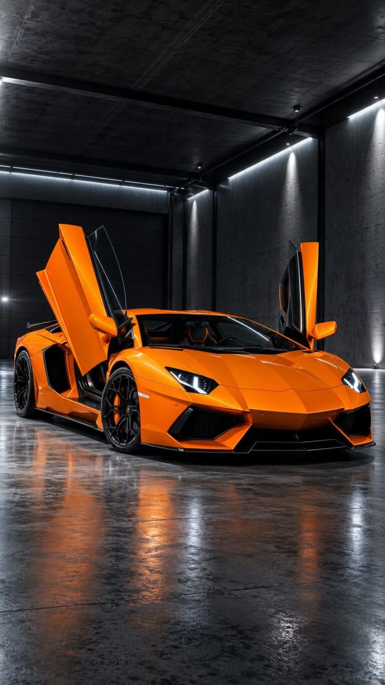 Fondos de lamborghini aventador naranja puertas