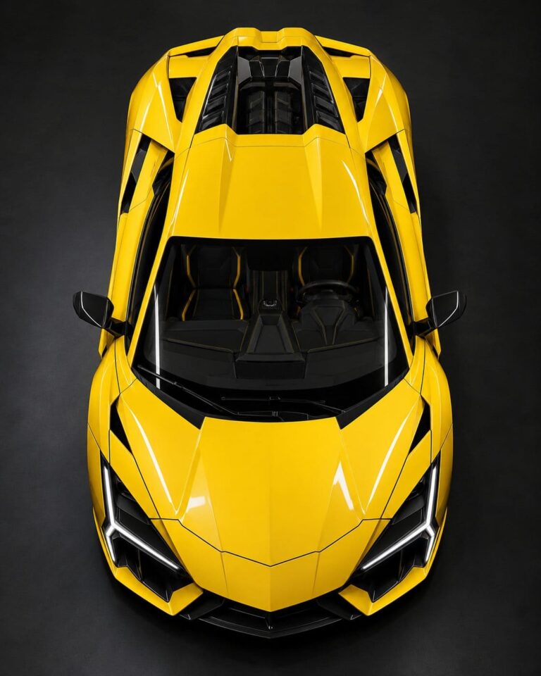 Fondos de lamborghini revuelto amarillo cenital