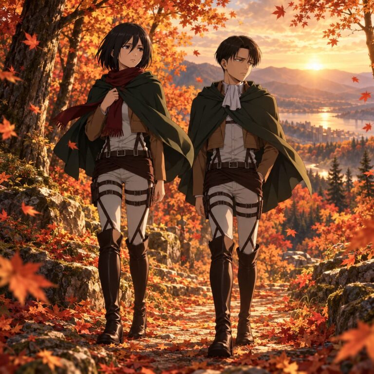 Fondos de pantalla attack on titan mikasa levi otono