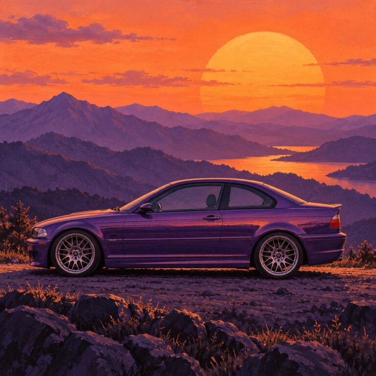 Fondos de pantalla bmw atardecer ilustrado