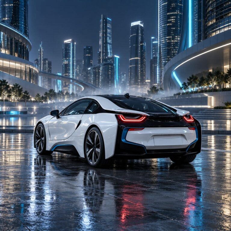 Fondos de pantalla bmw i8 blanco ciudad