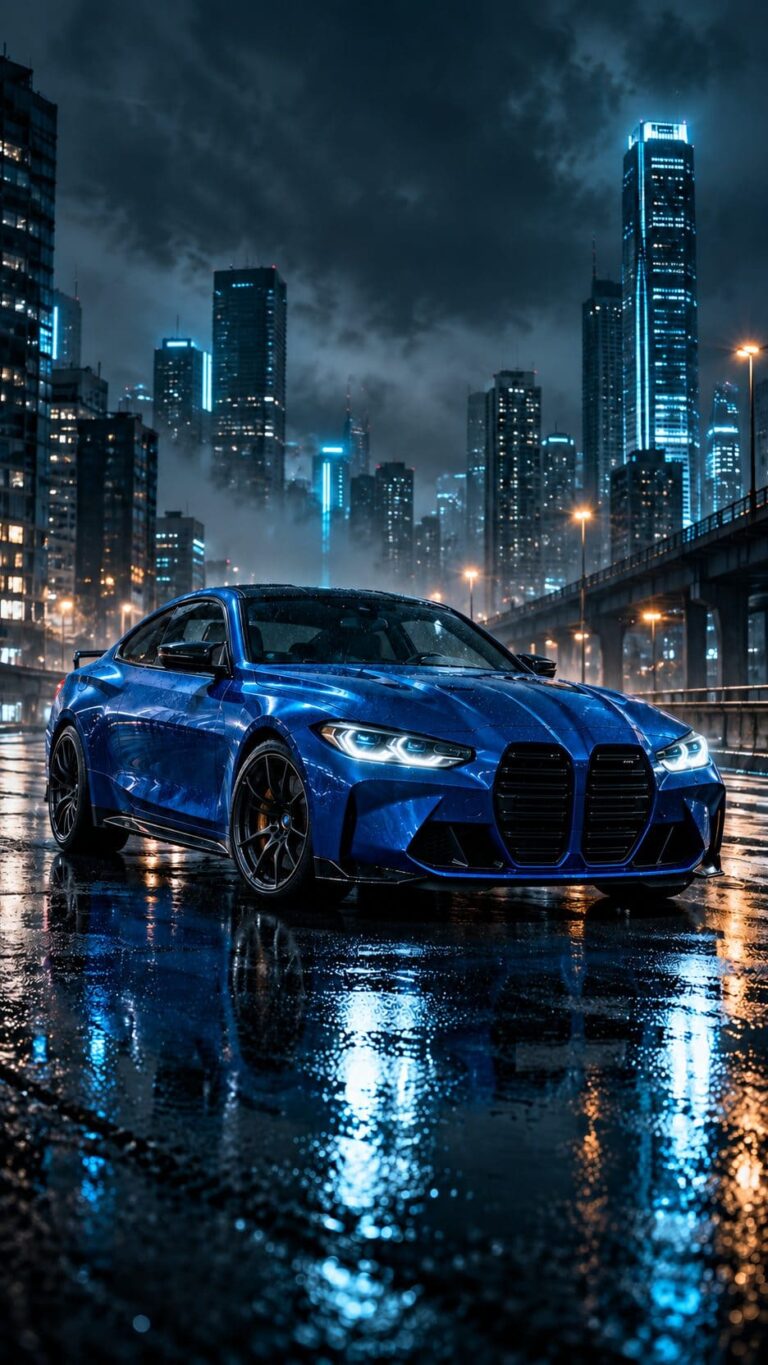 Fondos de pantalla bmw m4 lluvia nocturna