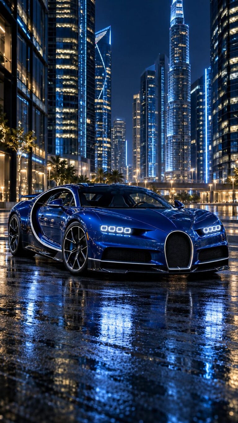 Fondos de pantalla bugatti chiron ciudad nocturna