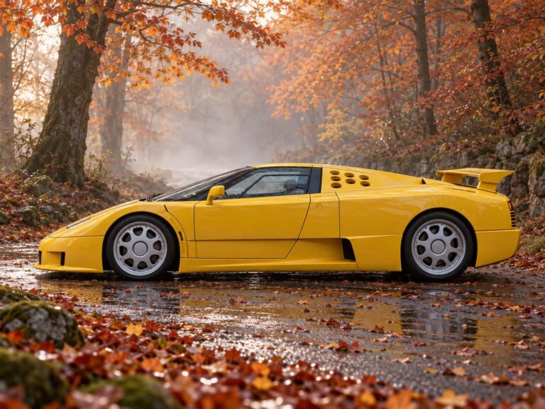 Fondos de pantalla bugatti eb110 bosque otonal