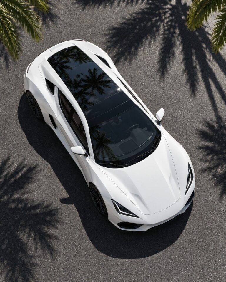 Fondos de pantalla carros deportivos blanco palmeras