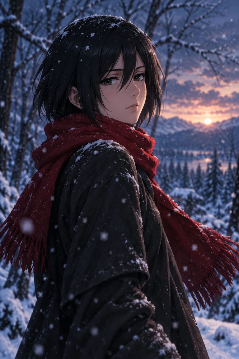 Fondos de pantalla de attack on titan mikasa nieve