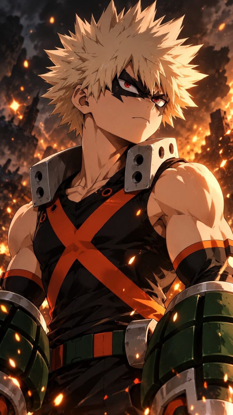 Fondos de pantalla de bakugou retrato entre chispas