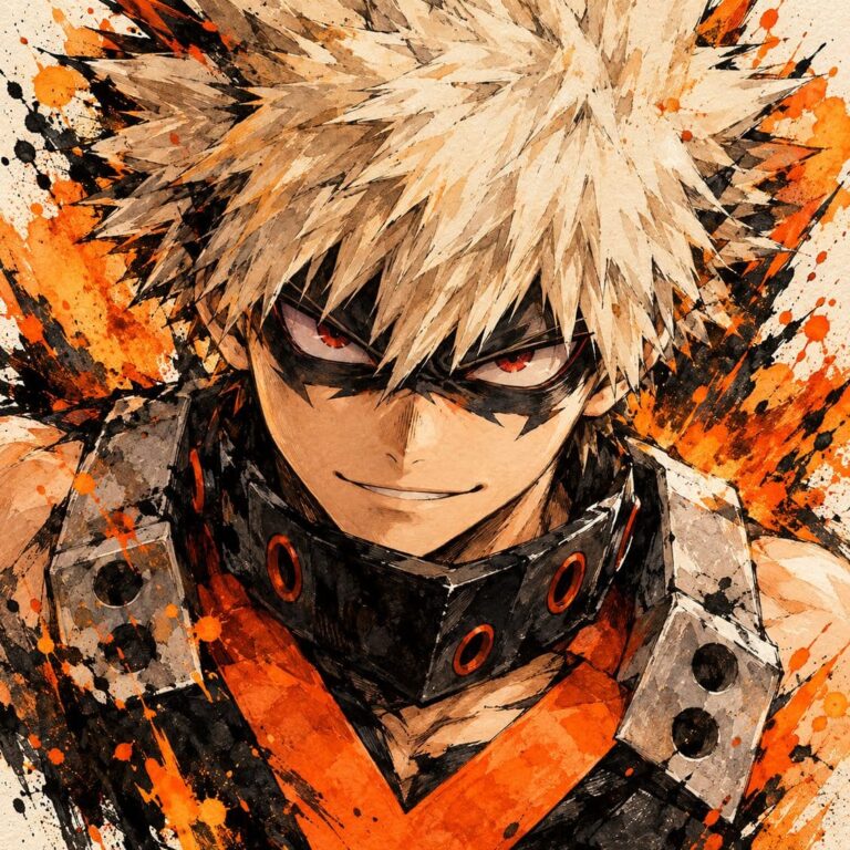 Fondos de pantalla de bakugou tinta y acuarela