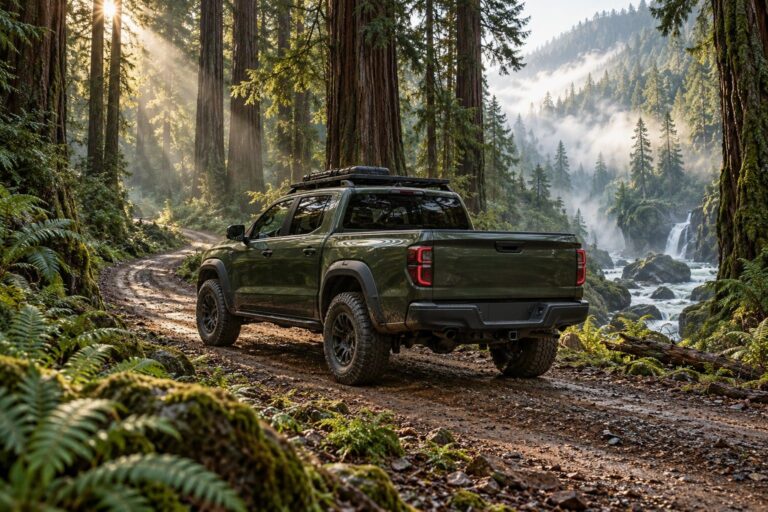 Fondos de pantalla de camionetas bosque con niebla