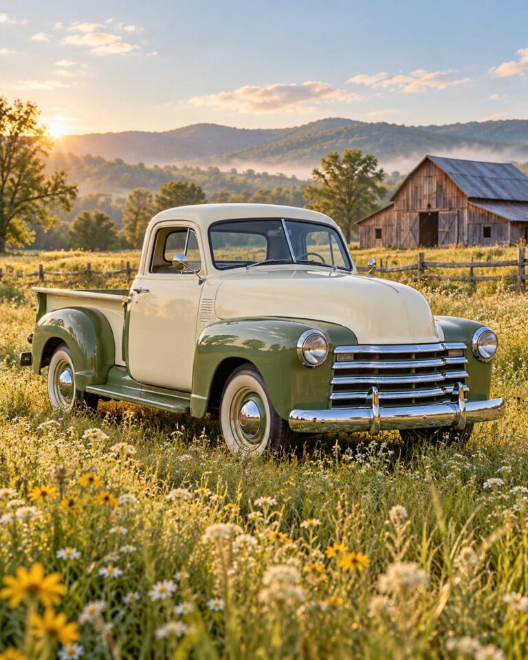 Fondos de pantalla de camionetas clasica en el campo