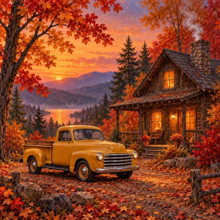 Fondos de pantalla de camionetas clasica otono