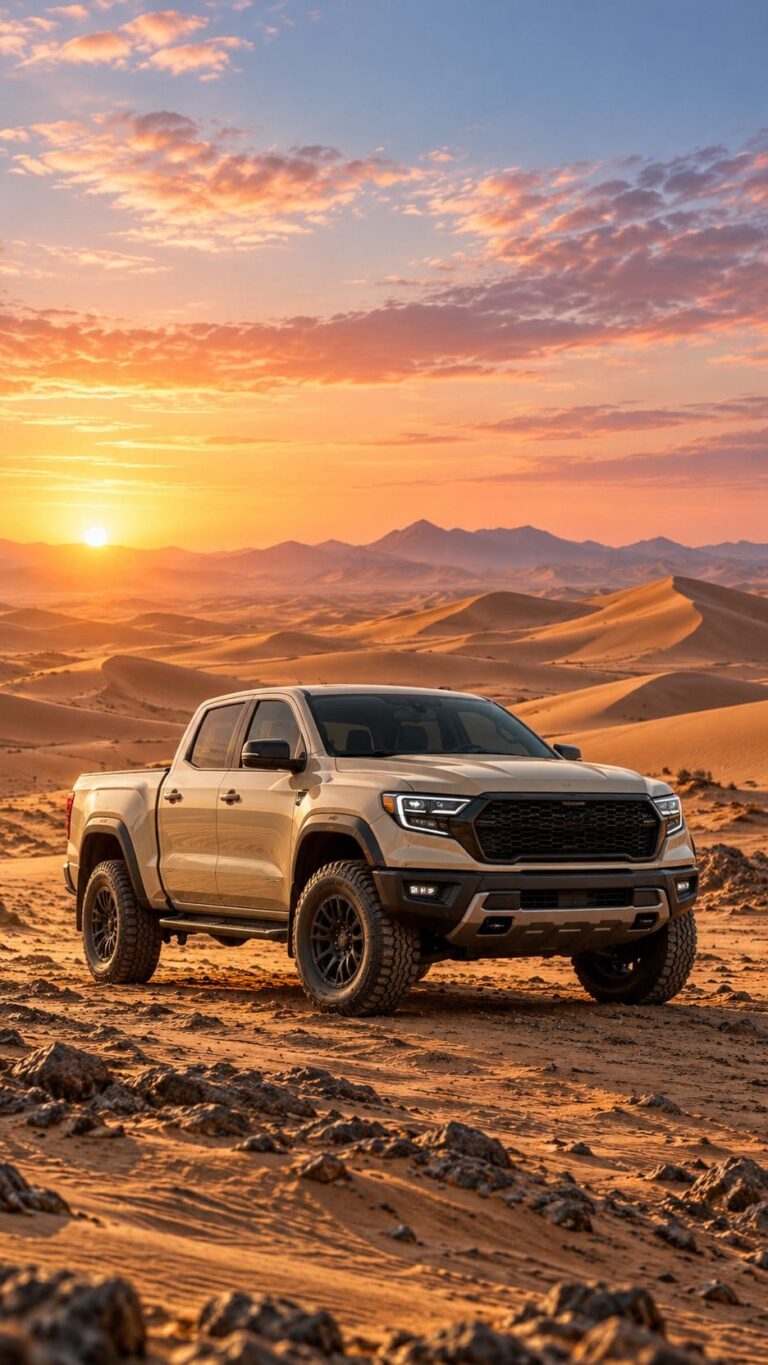 Fondos de pantalla de camionetas desierto al amanecer