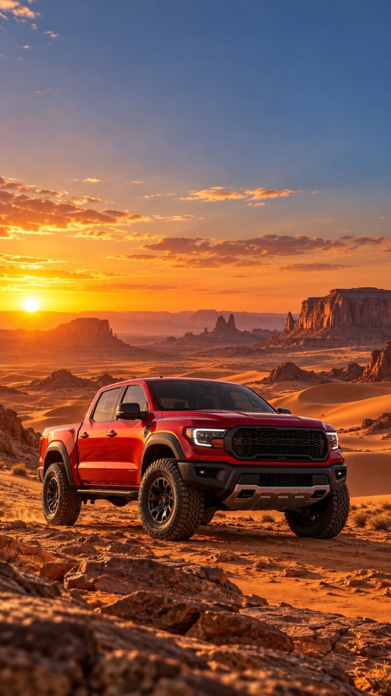 Fondos de pantalla de camionetas desierto roja