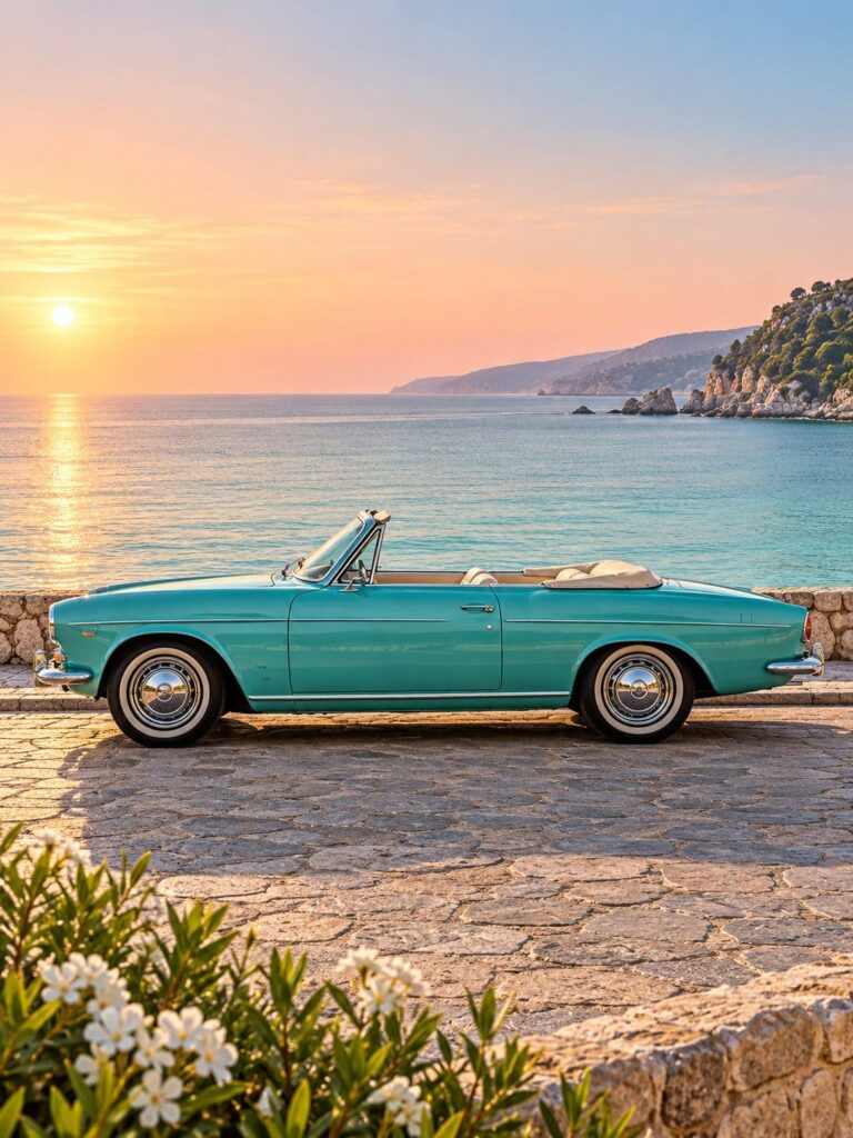 Fondos de pantalla de carros clasico turquesa mar