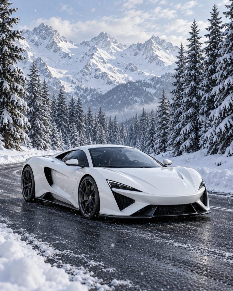 Fondos de pantalla de carros deportivos blanco nieve