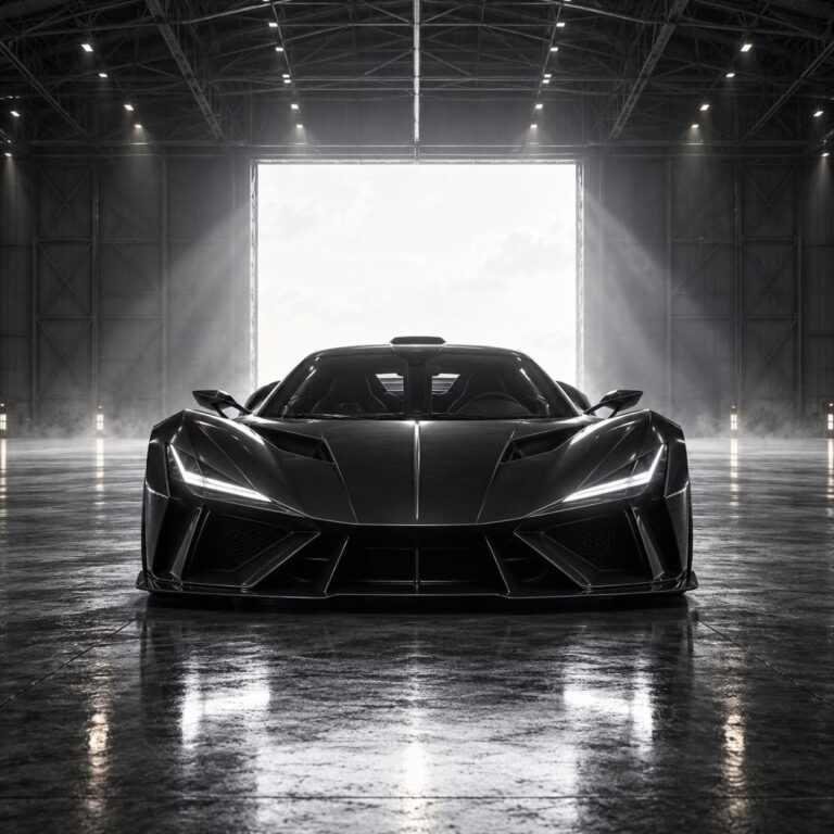 Fondos de pantalla de carros deportivos negro hangar