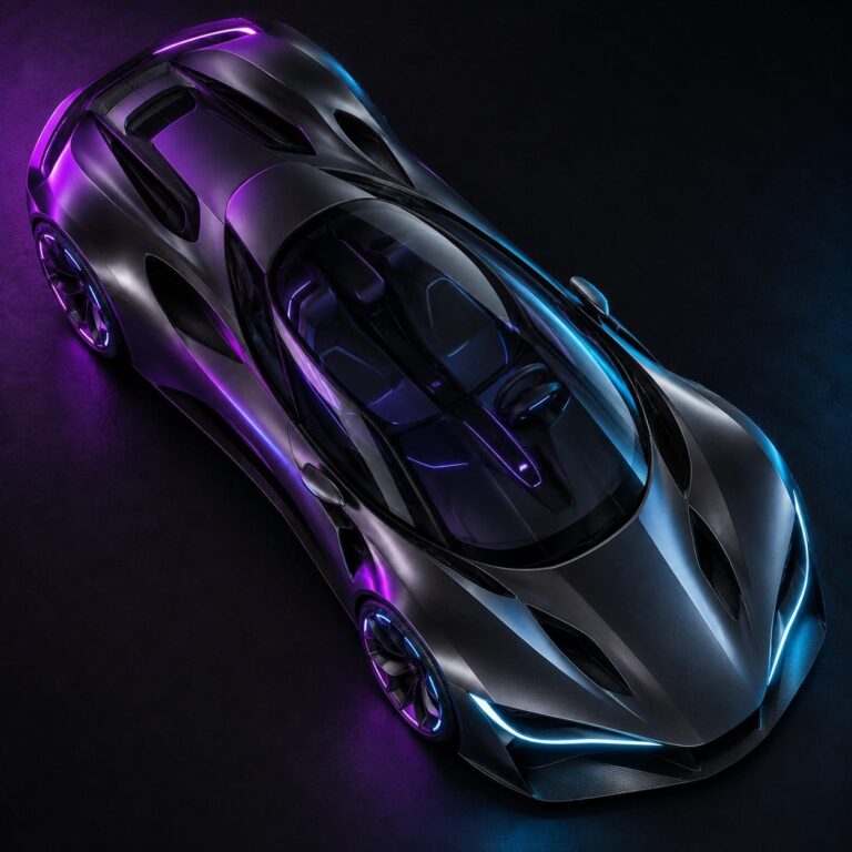 Fondos de pantalla de carros futurista luz violeta
