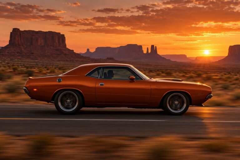 Fondos de pantalla de carros muscle car atardecer