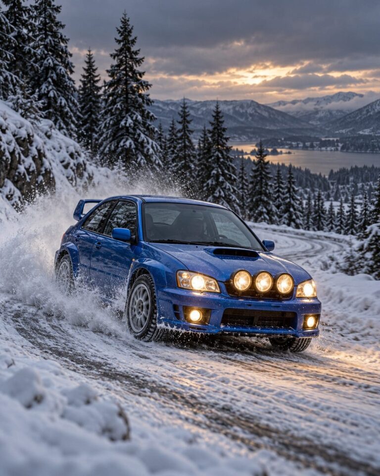 Fondos de pantalla de carros rally azul nieve