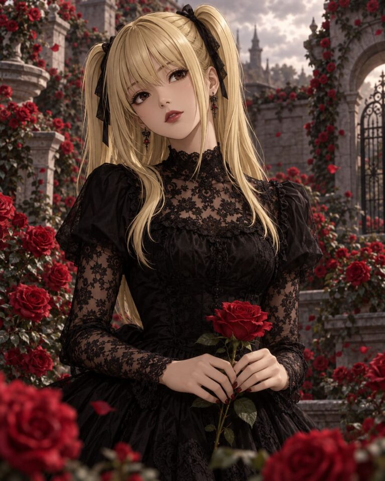 Fondos de pantalla de death note misa rosas