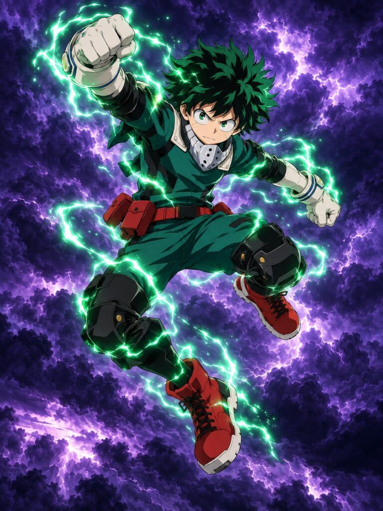 Fondos de pantalla de deku rayos verdes