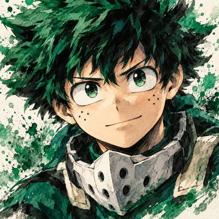 Fondos de pantalla de deku tinta y acuarela