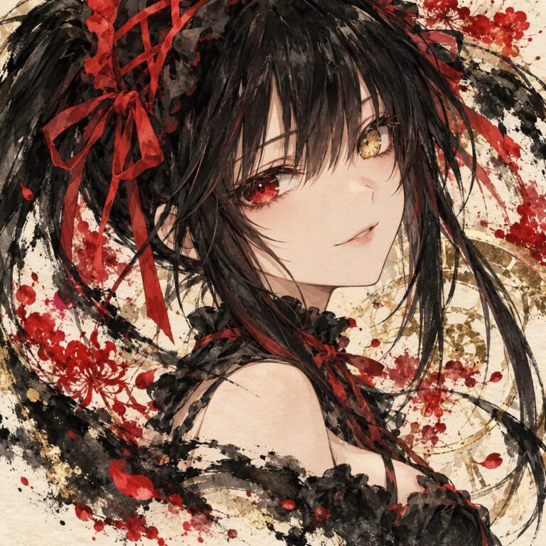 Fondos de pantalla de kurumi retrato en acuarela