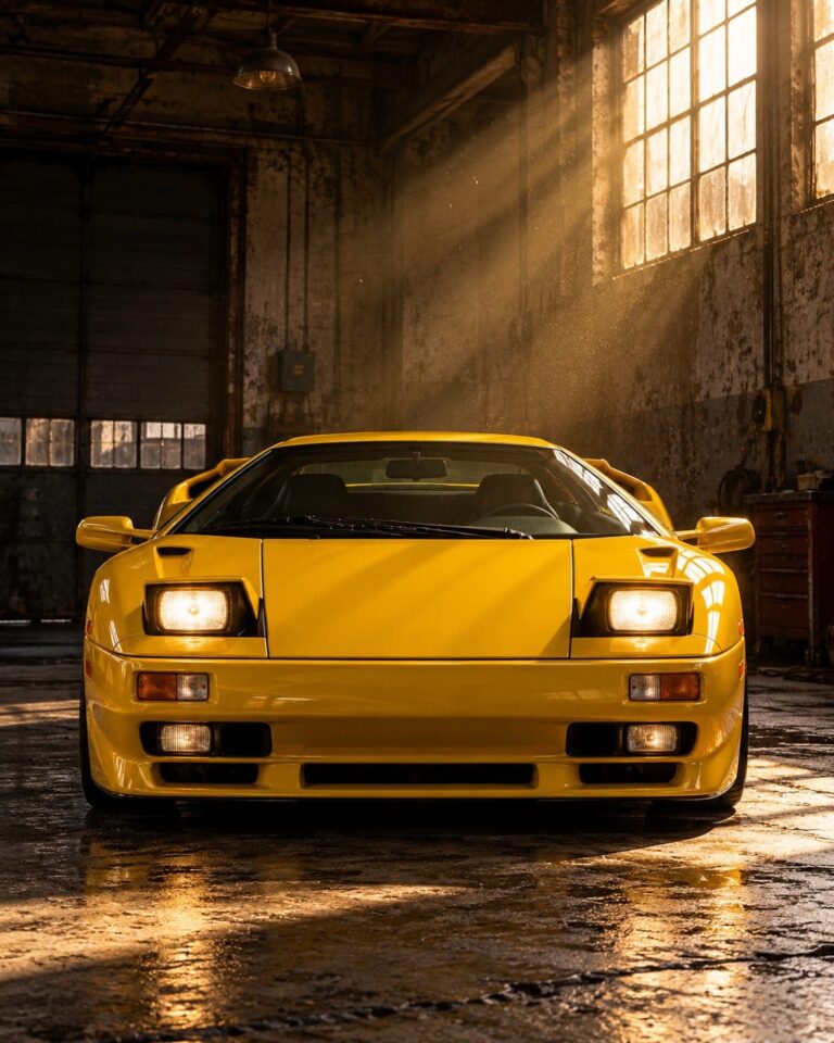 Fondos de pantalla de lamborghini diablo amarillo garaje