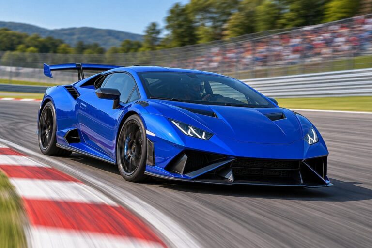 Fondos de pantalla de lamborghini huracan azul circuito