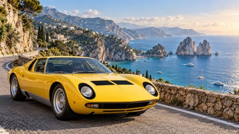 Fondos de pantalla de lamborghini miura amarillo costa