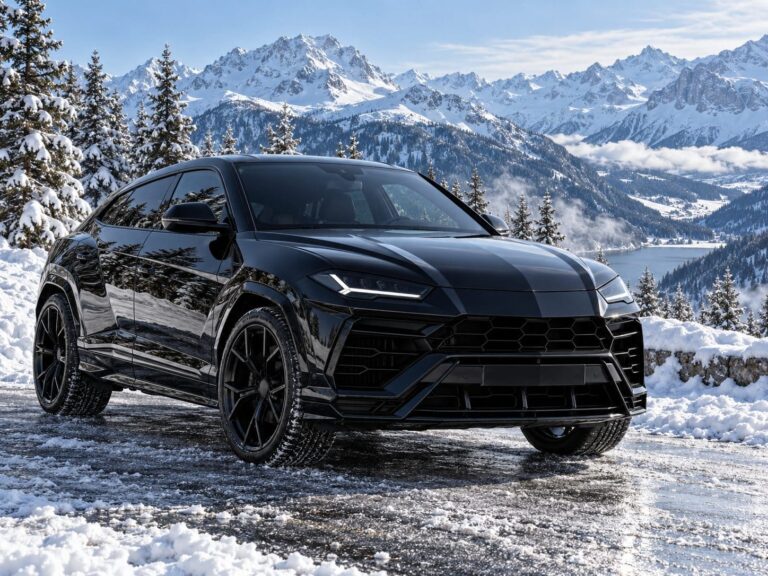Fondos de pantalla de lamborghini urus negro nieve
