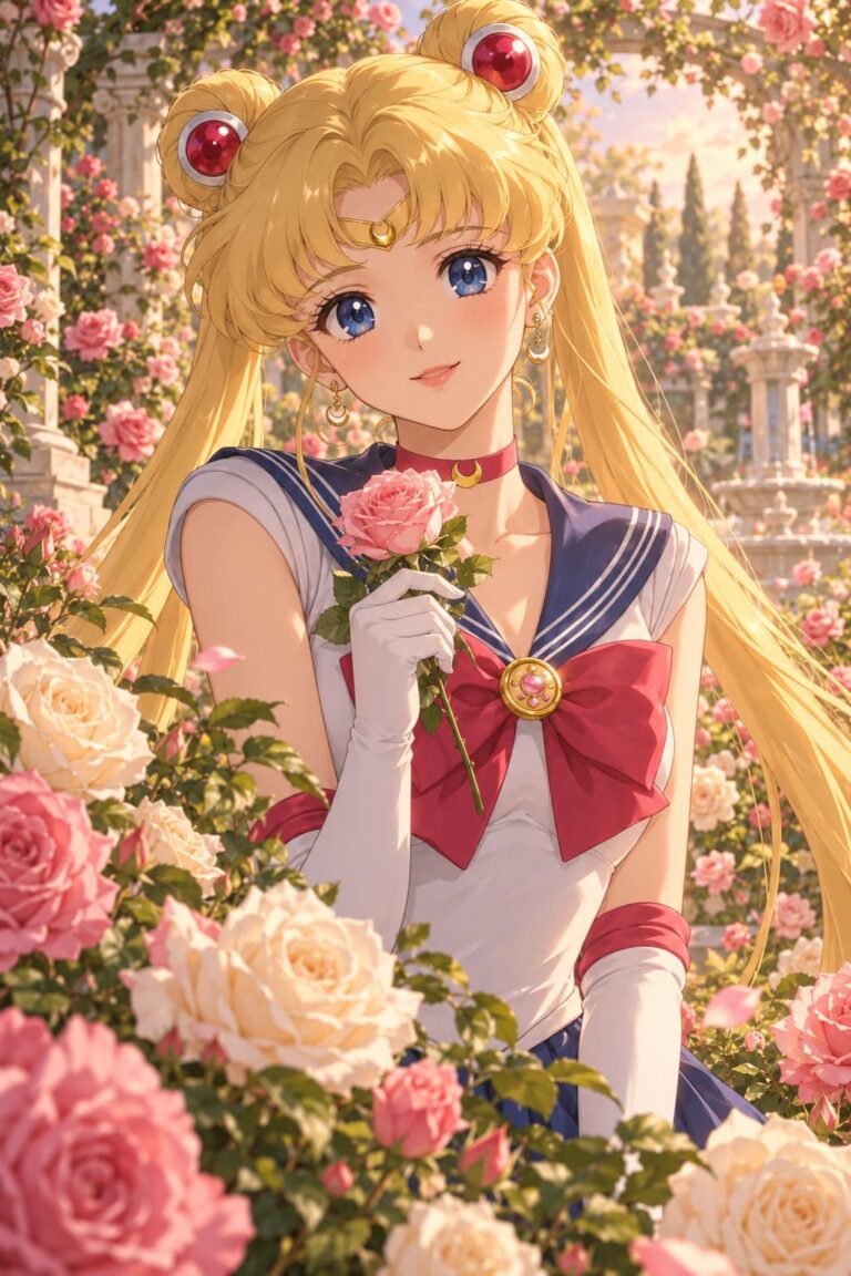 Fondos de pantalla de sailor moon jardin de rosas