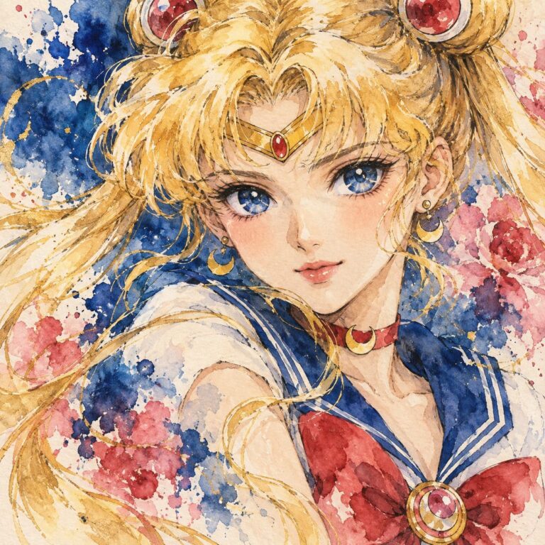 Fondos de pantalla de sailor moon retrato en acuarela