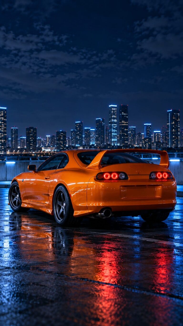 Fondos de pantalla de supra mk4 naranja noche