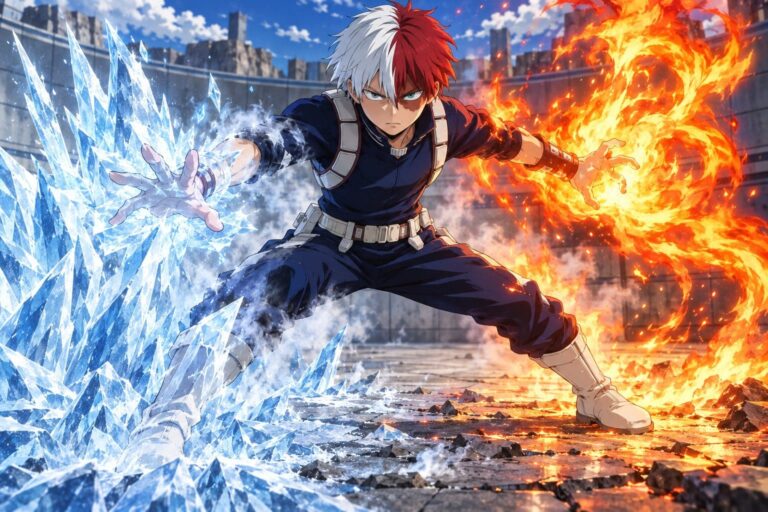 Fondos de pantalla de todoroki arena hielo y fuego